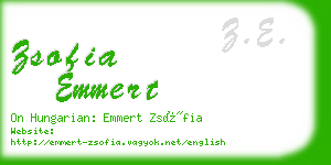 zsofia emmert business card